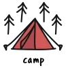 Стикер 3 Camping