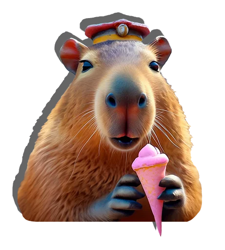 🍦 Стикер «Капибара» для Telegram