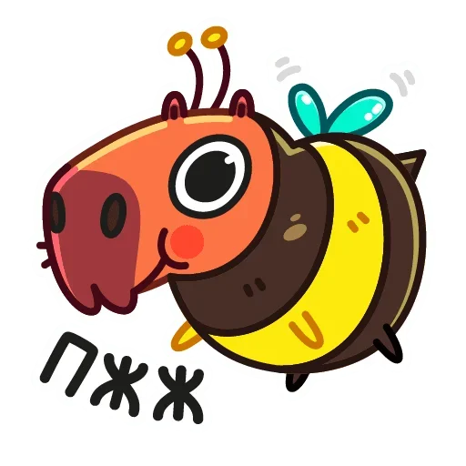 🐝 Стикер «Снежная Пиби» для Telegram