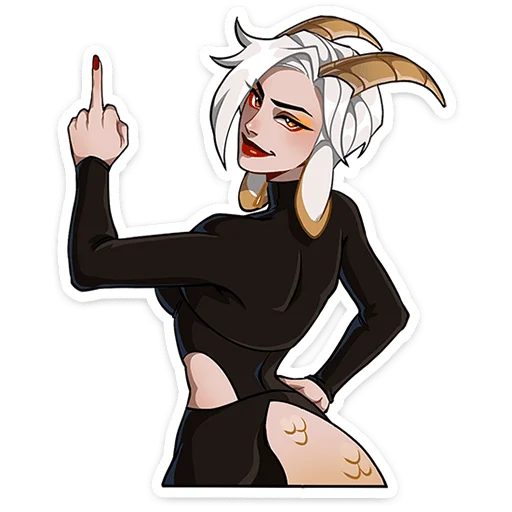🖕 Стикер «Каприса - мифическая леди» для Telegram