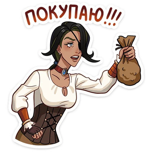 🤑 Стикер «Капитан Роуз» для Telegram