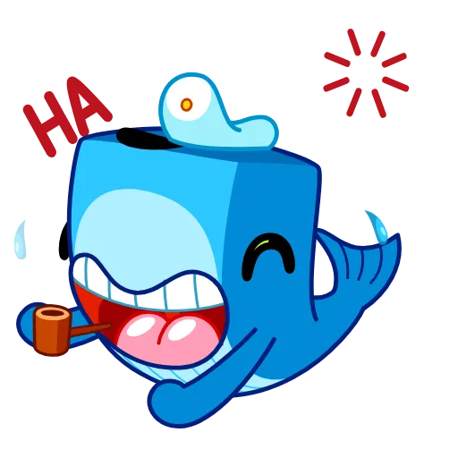 Стикерпак Captain Whale для Telegram