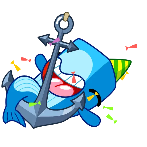 🥳 Стикер «Captain Whale» для Telegram
