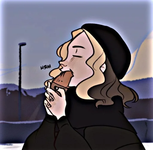 ❤ Стикер «Капучино с маршмеллоу» для Telegram