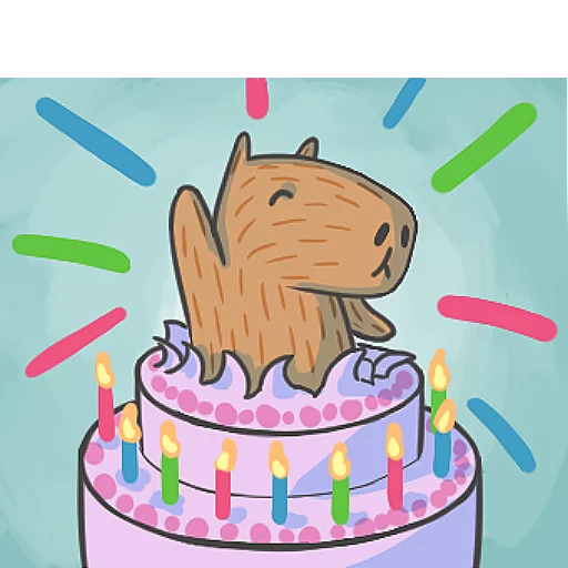 🎂 Стикер «Capybara&Co» для Telegram