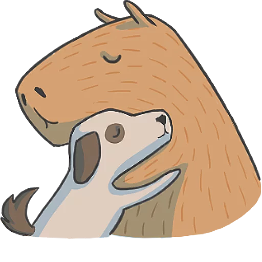 🤗 Стикер «Capybara&Co» для Telegram