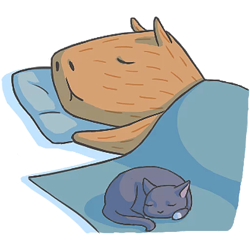 😴 Стикер «Capybara&Co» для Telegram