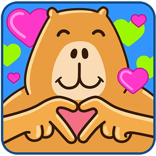 🫶 Стикер «Капибара клипер Без Текста» для Telegram