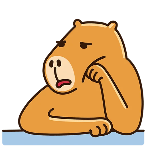 😮‍💨 Стикер «Капибара клипер Без Текста» для Telegram
