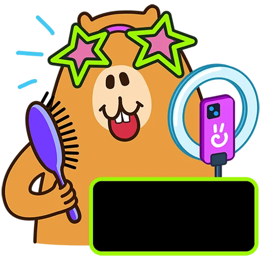 🤩 Стикер «Капибара клипер Без Текста» для Telegram