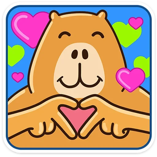 🫶 Стикер «Капибара клипер» для Telegram
