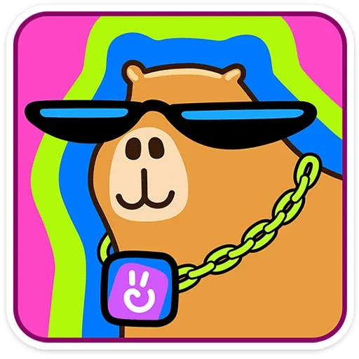 😎 Стикер «Капибара клипер» для Telegram