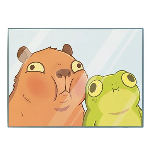 👀 Стикер «Capybara Comics» для Telegram