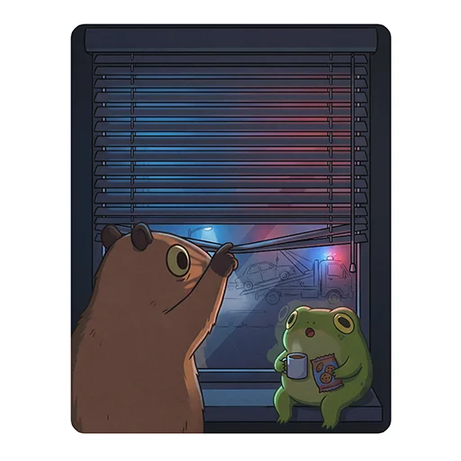 👀 Стикер «Capybara Comics» для Telegram
