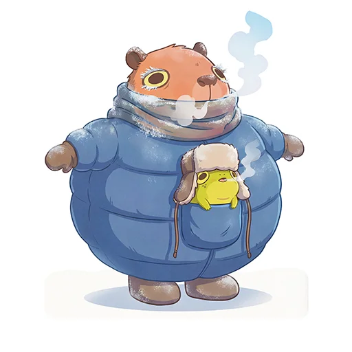 🥶 Стикер «Capybara Comics» для Telegram