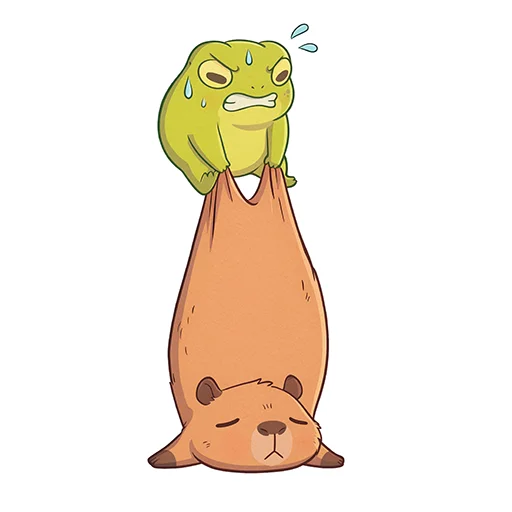 🏋️‍♂️ Стикер «Capybara Comics» для Telegram
