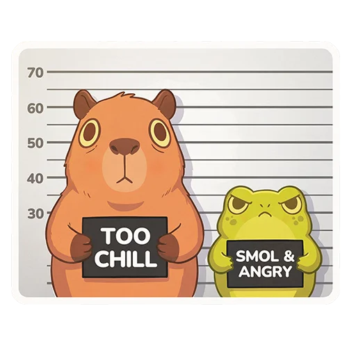 😐 Стикер «Capybara Comics» для Telegram