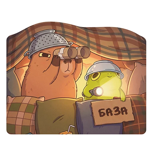 ⛺️ Стикер «Capybara Comics» для Telegram