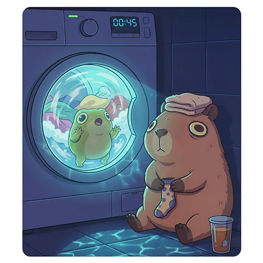 🌀 Стикер «Capybara Comics» для Telegram