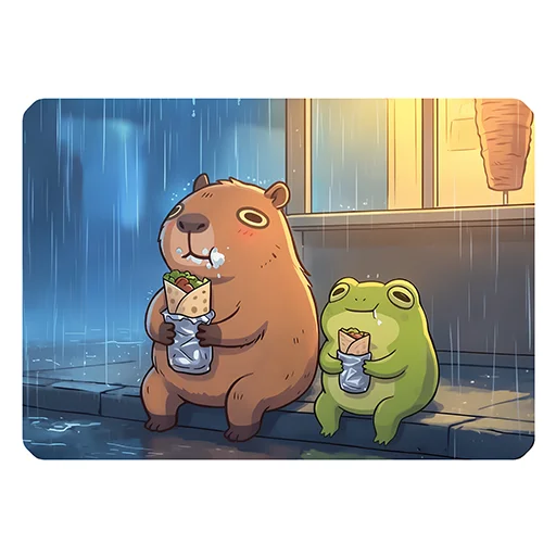 🌯 Стикер «Capybara Comics» для Telegram
