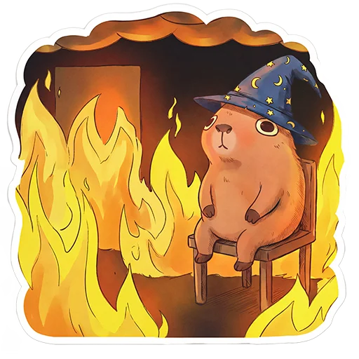 🔥 Стикер «Capybara Comics» для Telegram