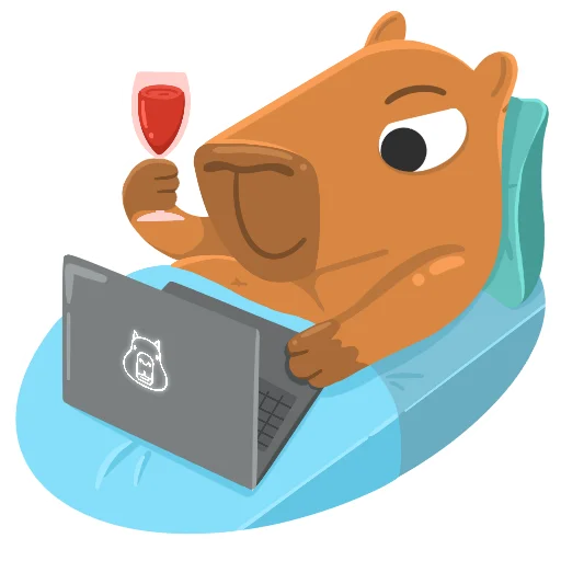 👩‍💻 Стикер «Capy» для Telegram