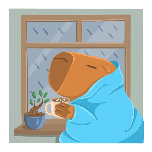 🌧 Стикер «Capy» для Telegram