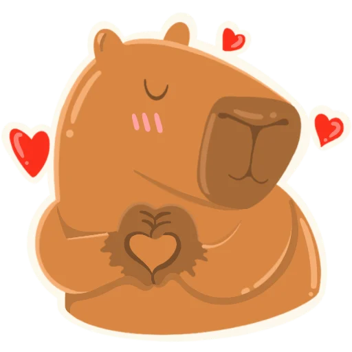 ❤️ Стикер «Capy» для Telegram