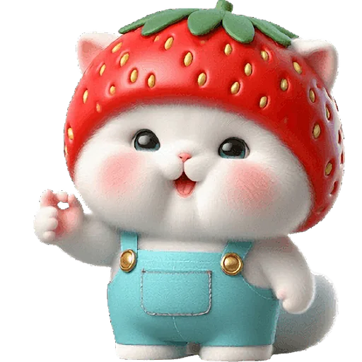 👌 Стикер «Клубничный мяу» для Telegram