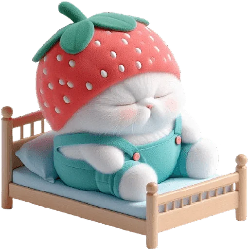😴 Стикер «Клубничный мяу» для Telegram