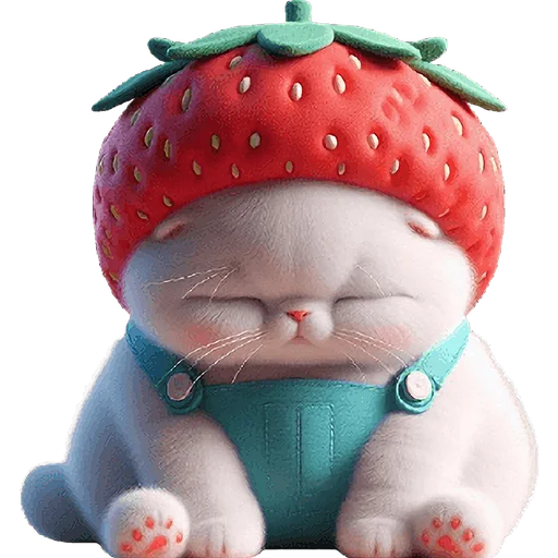 😞 Стикер «Клубничный мяу» для Telegram