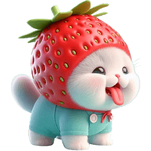 😛 Стикер «Клубничный мяу» для Telegram