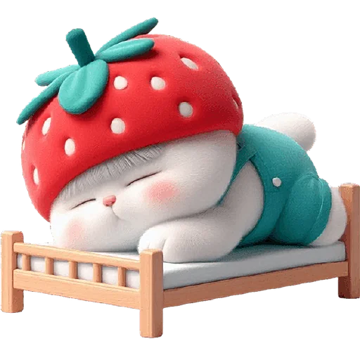 😴 Стикер «Клубничный мяу» для Telegram