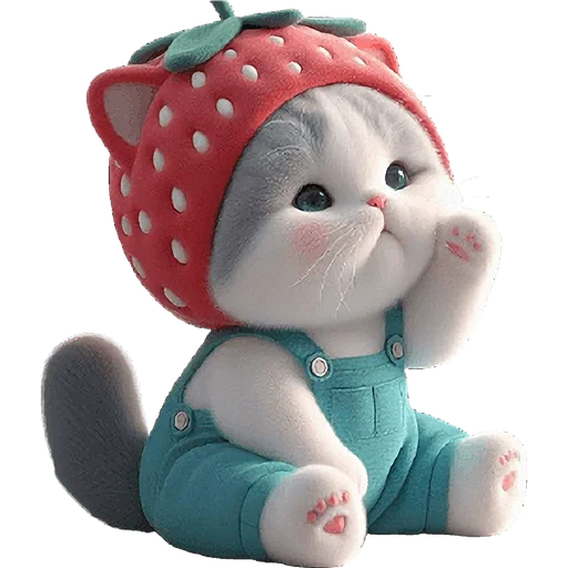 🥹 Стикер «Клубничный мяу» для Telegram