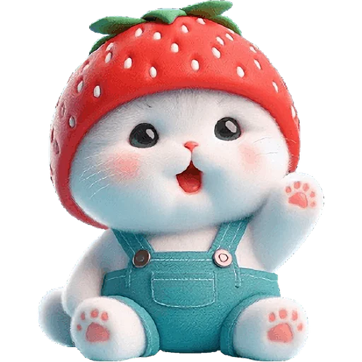 👋 Стикер «Клубничный мяу» для Telegram