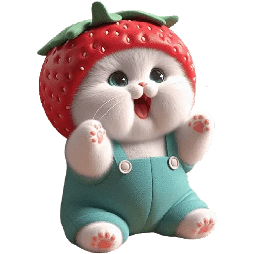 🤗 Стикер «Клубничный мяу» для Telegram