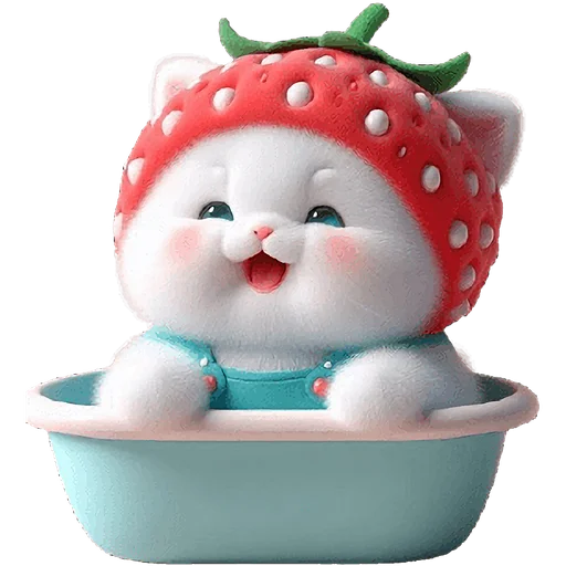 😀 Стикер «Клубничный мяу» для Telegram