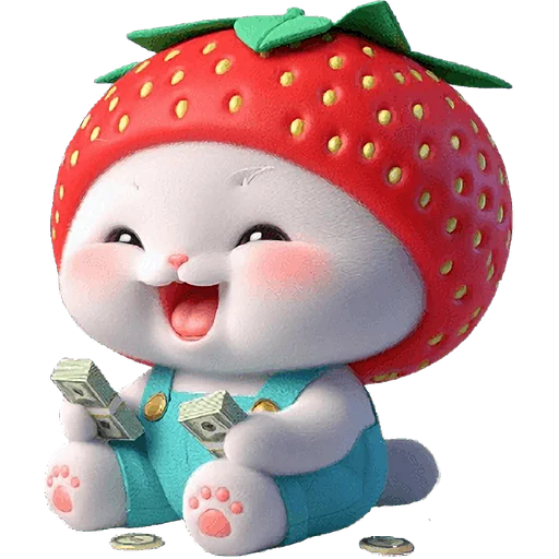 🤑 Стикер «Клубничный мяу» для Telegram