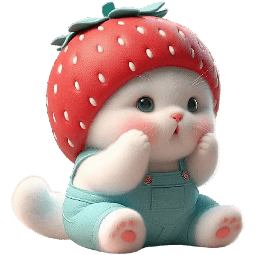 😯 Стикер «Клубничный мяу» для Telegram