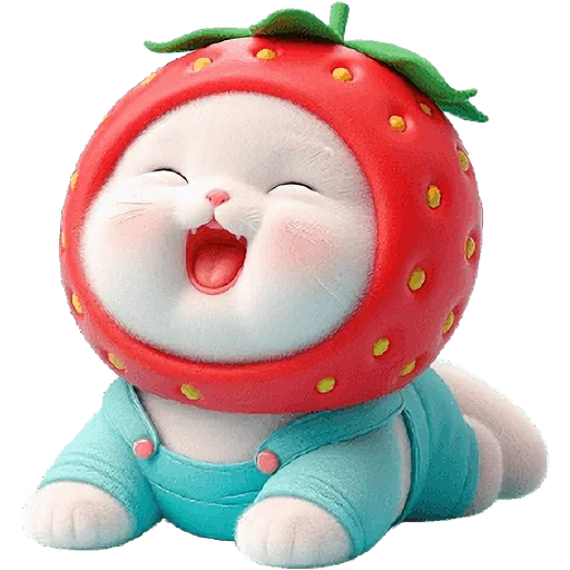 😆 Стикер «Клубничный мяу» для Telegram