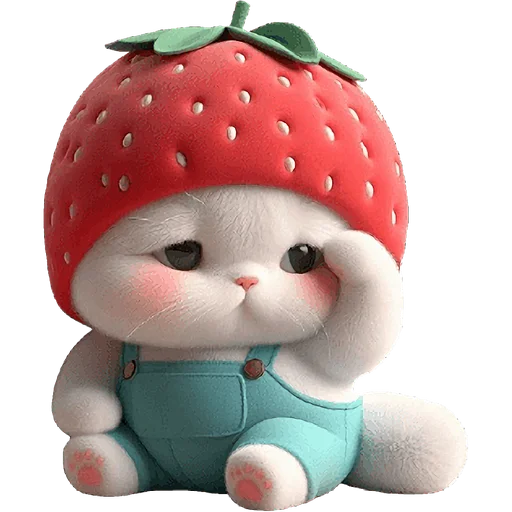 🥹 Стикер «Клубничный мяу» для Telegram