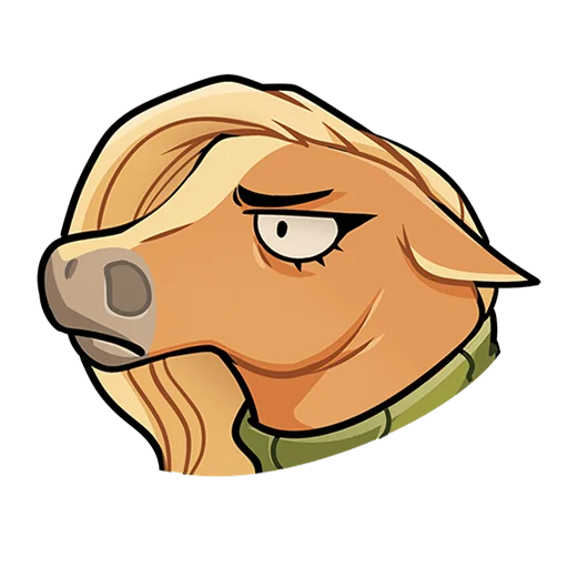 😠 Стикер «Лошадка Карамелька Без Текста» для Telegram