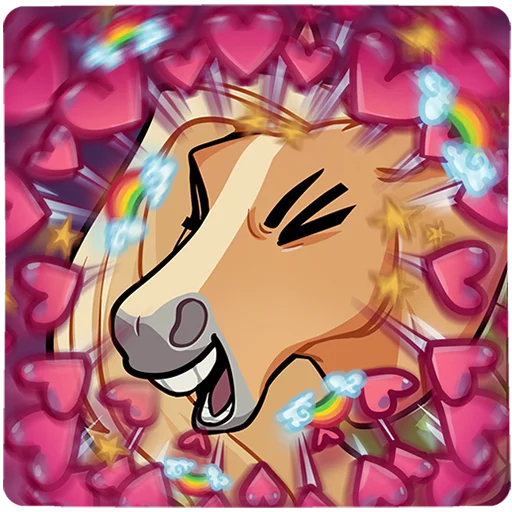 🥰 Стикер «Лошадка Карамелька Без Текста» для Telegram