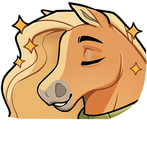 🤩 Стикер «Лошадка Карамелька Без Текста» для Telegram