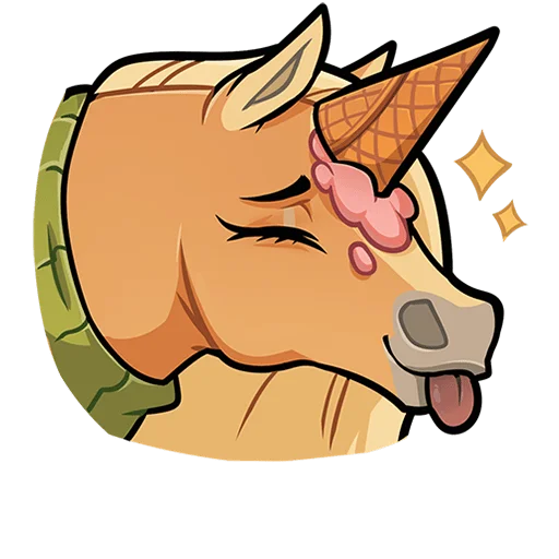🦄 Стикер «Лошадка Карамелька Без Текста» для Telegram