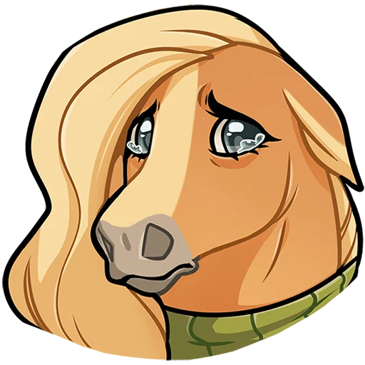 🥺 Стикер «Лошадка Карамелька Без Текста» для Telegram