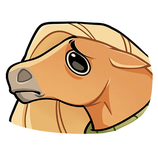 🥺 Стикер «Лошадка Карамелька Без Текста» для Telegram