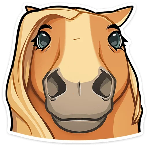 😳 Стикер «Лошадка Карамелька» для Telegram