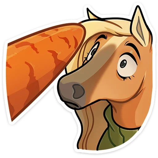 😳 Стикер «Лошадка Карамелька» для Telegram