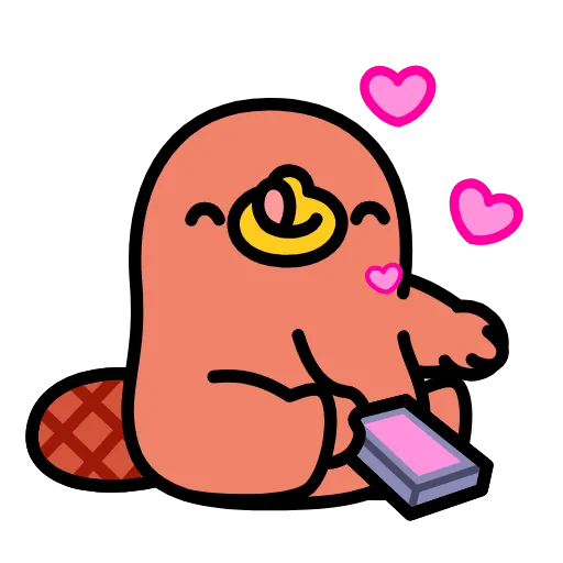 ❤️ Стикер «Утконос Карл» для Telegram